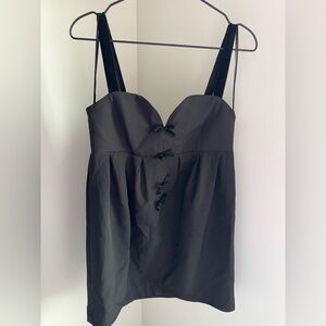 Zara Black Dress with Bow Accent